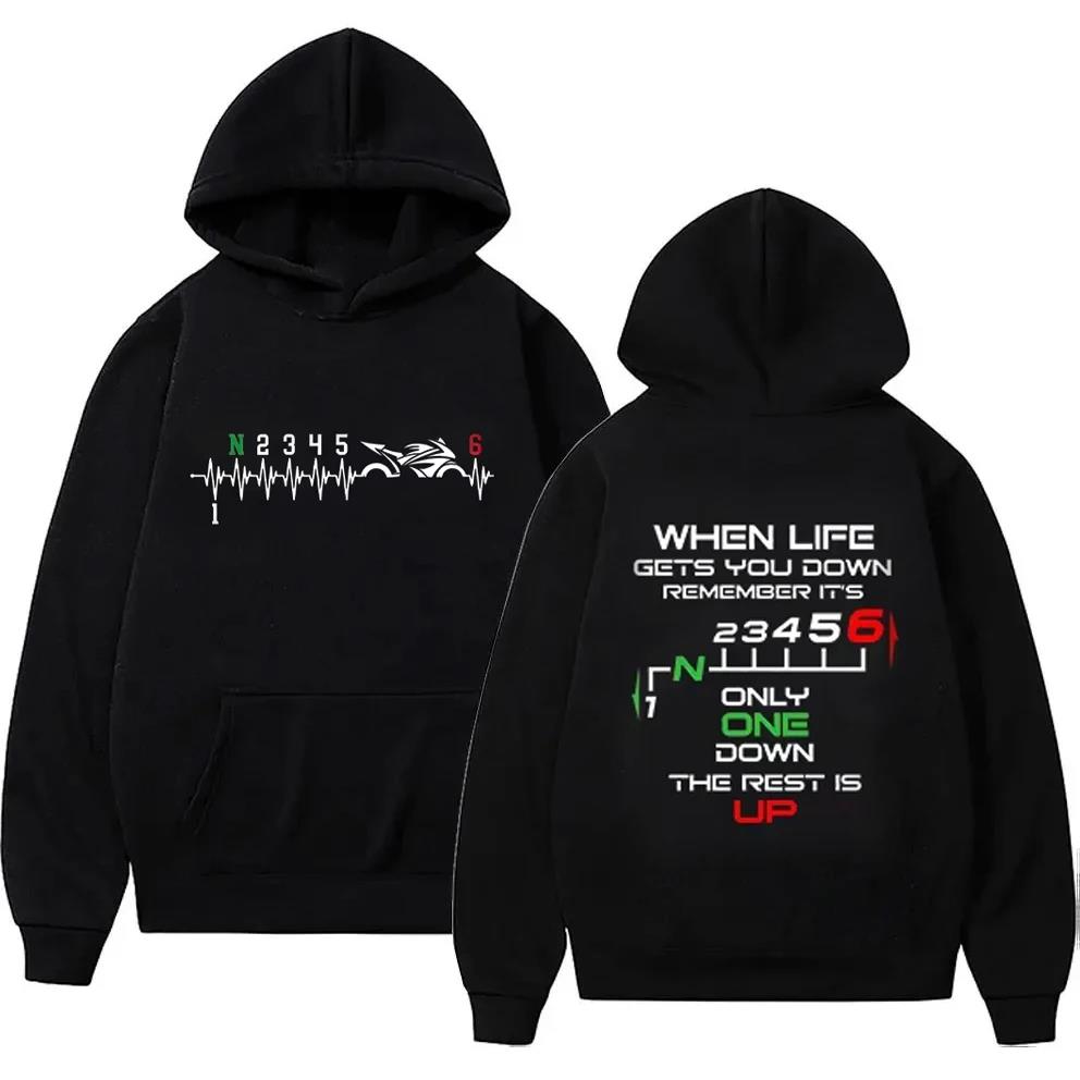 Motorcycle Gear Hoodie - Men's Hoodies Male Pullover Clothing Oversized
