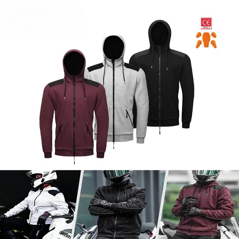 Motorcycle Gear Hoodie - Motorcycle Armored Hoodie, Warm Riding Jacket