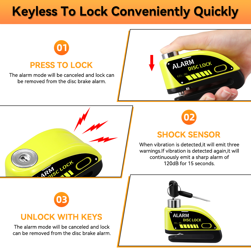 New Bike Motorcycle Alarm Disc - đánh giá và giá Disc Lock Brake
