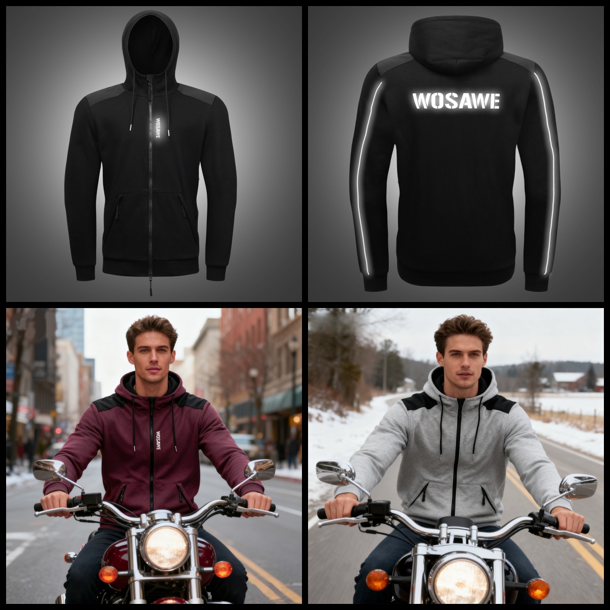WOSAWE Motorcycle Hoodie Jacke - đánh giá và giá Motorcycle Gear Hoodie