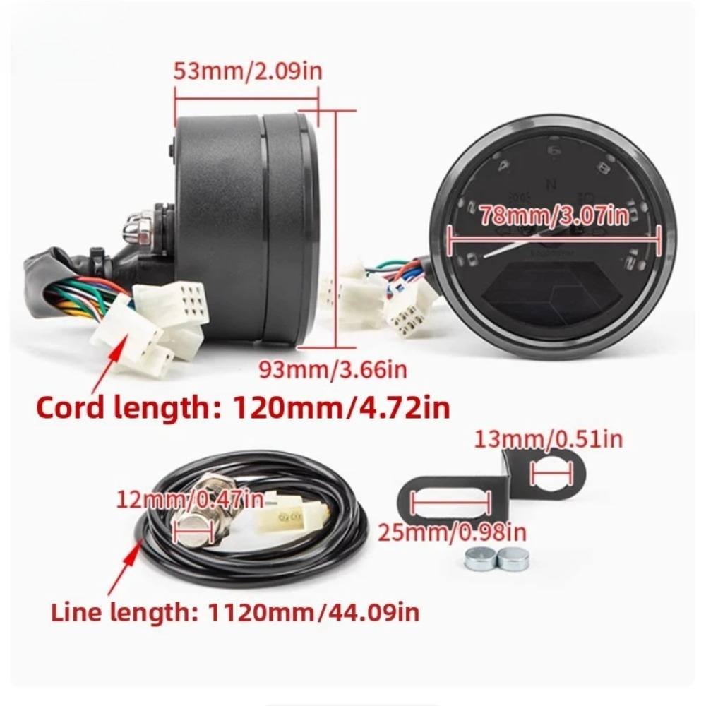 Universal Motorcycle Meter Spe - đánh giá và giá Motorcycle Gear Indicator